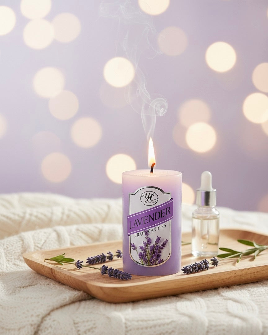 Lavender Scented Candle for relaxation and sleep - Natural Home Fragrance HI-Marqet Lebanon