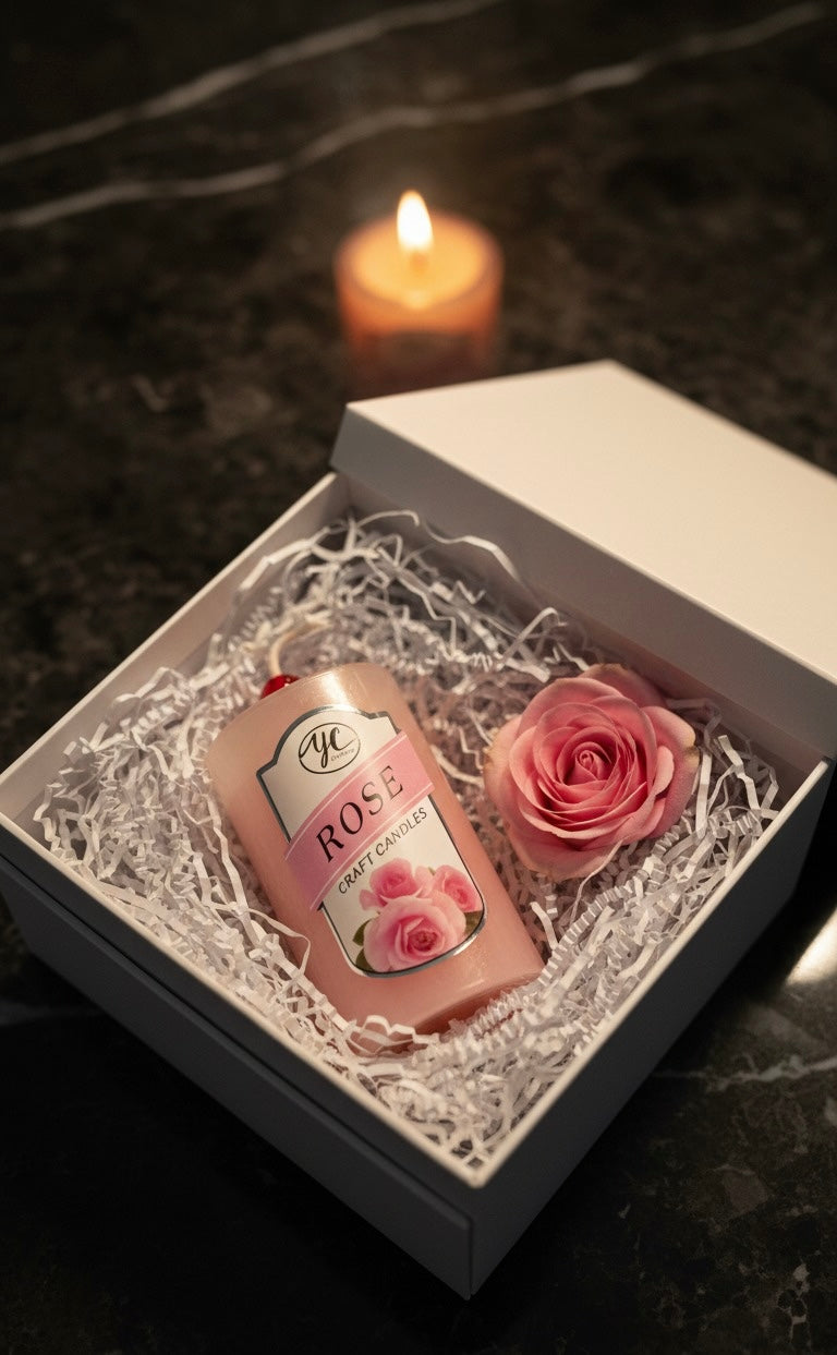 Luxury Velvet Petals aromatic rose candle for home decor and anniversaries - HI-Marqet