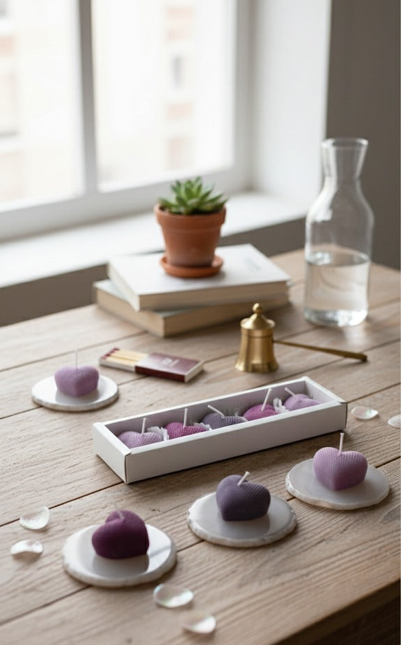 Romantic heart candles for home decoration and anniversary gift ideas