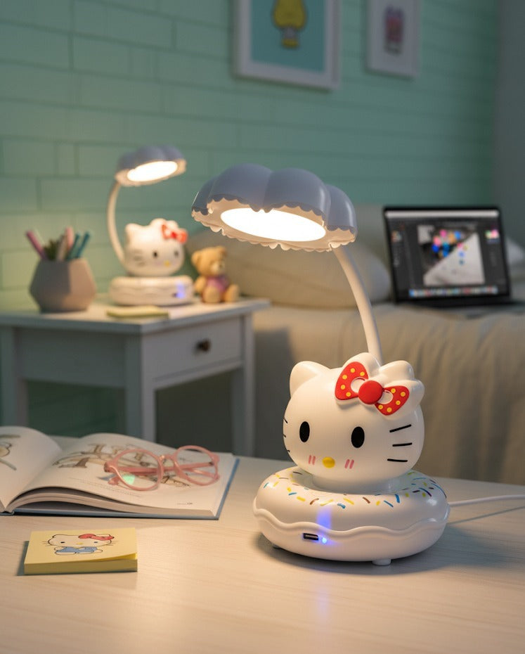 Hello Kitty donut desk lamp LED night light for kids bedroom
