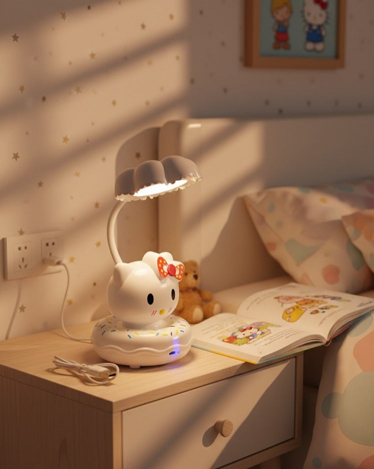 Hello Kitty donut desk lamp LED night light for kids bedroom