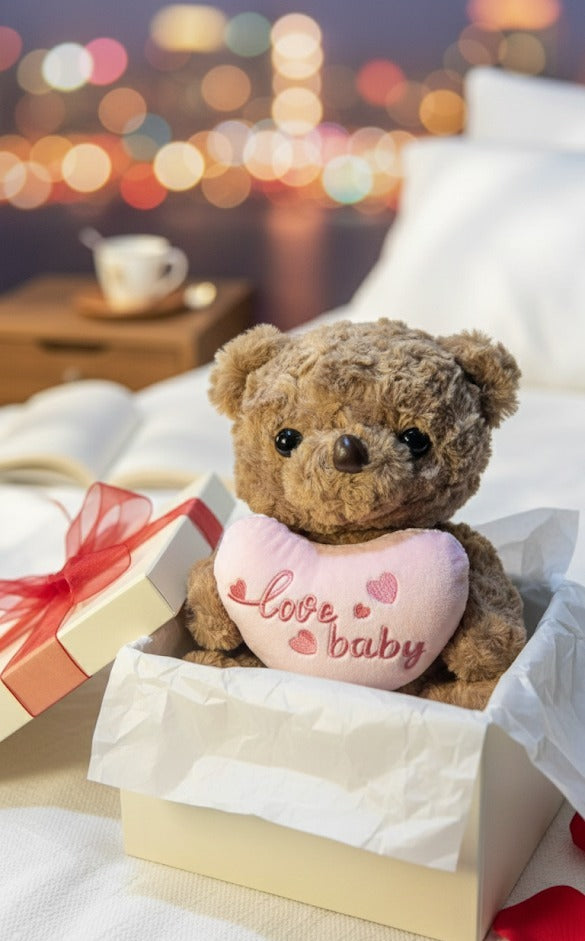 Medium plush bear teddy soft cute gift for couples and kids